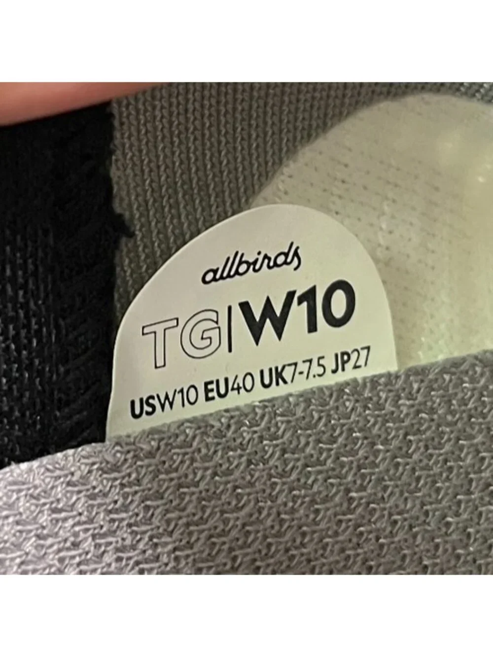 Allbirds Tree Glider Womens Size 10 White Black Athletic Running Shoes Sneakers